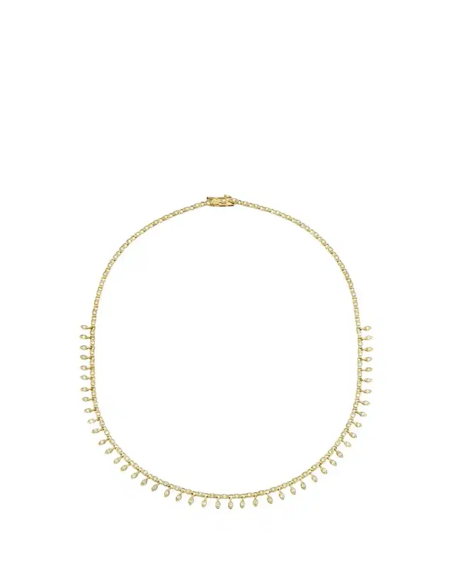 Sydney Evan 14K Yellow Gold Diamond Marquise Fringe Necklace