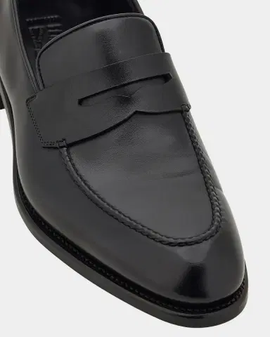 Ferragamo Men's Brandy Tramezza Leather Penny Loafers | Thumbnail 2 Ferragamo Men's Brandy Tramezza Leather Penny Loafers | Thumbnail 2