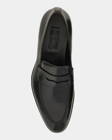 Ferragamo Men's Brandy Tramezza Leather Penny Loafers | Thumbnail 3 Ferragamo Men's Brandy Tramezza Leather Penny Loafers | Thumbnail 3