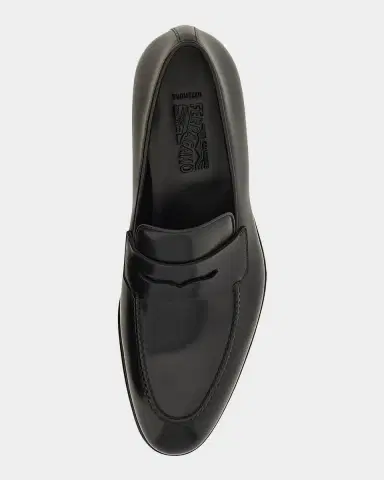 Ferragamo Men's Brandy Tramezza Leather Penny Loafers | Thumbnail 4 Ferragamo Men's Brandy Tramezza Leather Penny Loafers | Thumbnail 4