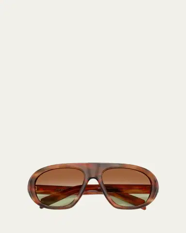 Prada 57mm Acetate Aviator Sunglasses | Thumbnail 2
