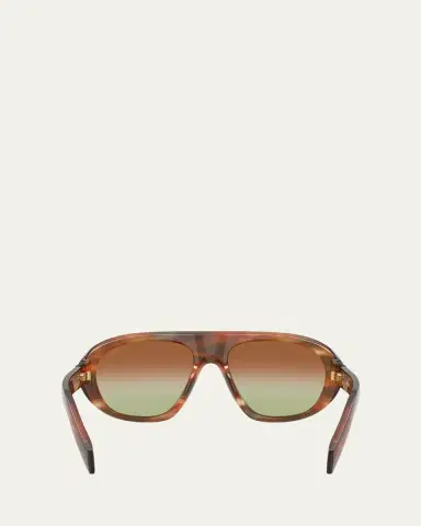Prada 57mm Acetate Aviator Sunglasses | Thumbnail 5