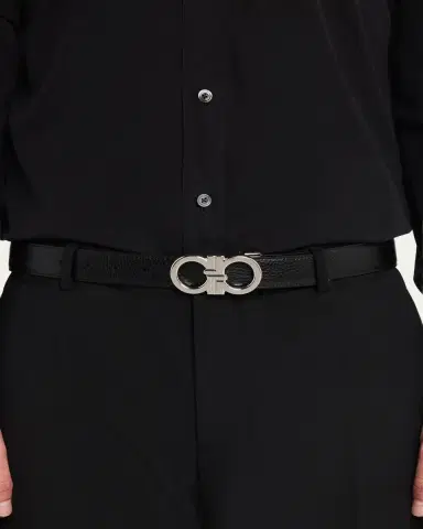 Ferragamo Men's Reversible Leather Gancini-Buckle Belt | Thumbnail 3 Ferragamo Men's Reversible Leather Gancini-Buckle Belt | Thumbnail 3