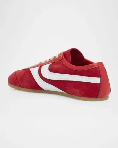 Dries Van Noten Men's Destin Mixed Leather Retro Sneakers | Thumbnail 2