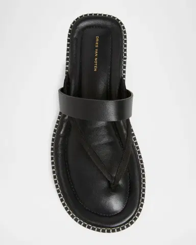 Dries Van Noten Men's Thong Leather Sandals | Thumbnail 5 Dries Van Noten Men's Thong Leather Sandals | Thumbnail 5