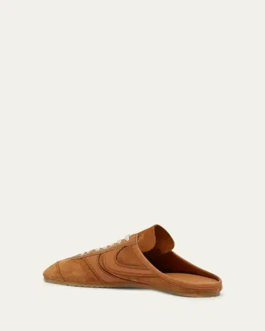 Dries Van Noten Men's Suede & Leather Sneaker-Style Slippers | Thumbnail 4 Dries Van Noten Men's Suede & Leather Sneaker-Style Slippers | Thumbnail 4