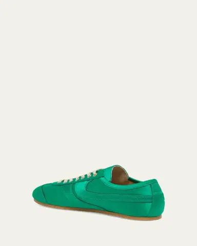 Dries Van Noten Men's Satin Low-Top Sneakers | Thumbnail 4 Dries Van Noten Men's Satin Low-Top Sneakers | Thumbnail 4