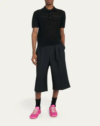 Dries Van Noten Men's Satin Low-Top Sneakers | Thumbnail 3 Dries Van Noten Men's Satin Low-Top Sneakers | Thumbnail 3