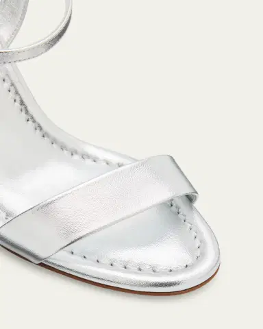 Christian Louboutin 85mm Jane Metallic Leather Ankle-Strap Sandals | Thumbnail 3