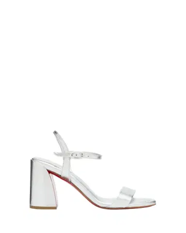 Christian Louboutin 85mm Jane Metallic Leather Ankle-Strap Sandals | Thumbnail 1