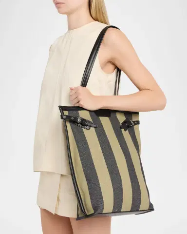 Proenza Schouler Striped Canvas North-South Tote Bag | Thumbnail 4 Proenza Schouler Striped Canvas North-South Tote Bag | Thumbnail 4