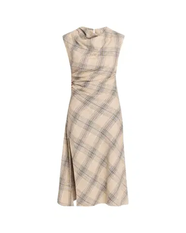 Simkhai Burke Draped Plaid Midi Dress | Thumbnail 1