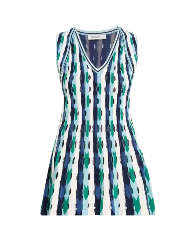 SIMKHAI Langley Cut-Out Knit Mini Dress