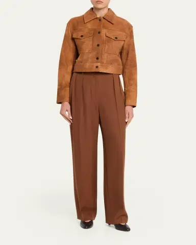 Simkhai Grafton Cropped Suede Jacket | Thumbnail 2 Simkhai Grafton Cropped Suede Jacket | Thumbnail 2