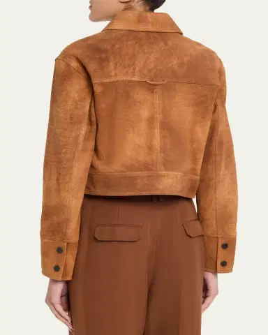Simkhai Grafton Cropped Suede Jacket | Thumbnail 3 Simkhai Grafton Cropped Suede Jacket | Thumbnail 3