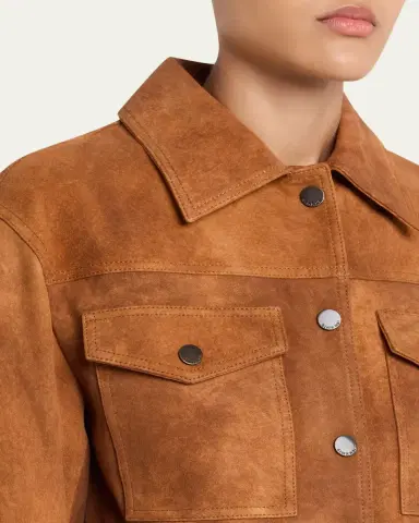Simkhai Grafton Cropped Suede Jacket | Thumbnail 5 Simkhai Grafton Cropped Suede Jacket | Thumbnail 5