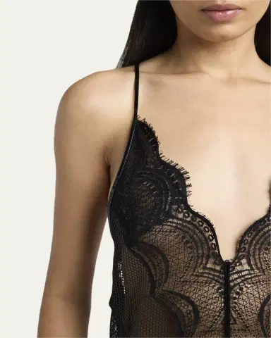 Tom Ford Backless Lace & Leather Mesh Mini Dress | Thumbnail 5 Tom Ford Backless Lace & Leather Mesh Mini Dress | Thumbnail 5