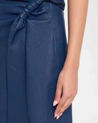 Simkhai Lyle Draped Leather Dress | Thumbnail 4 Simkhai Lyle Draped Leather Dress | Thumbnail 4