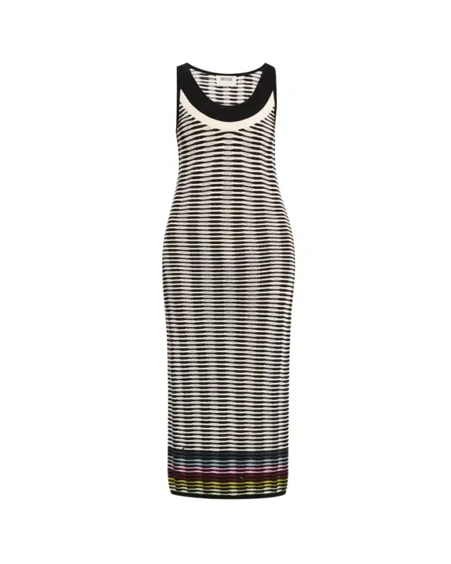 CHRISTOPHER JOHN ROGERS Wave Knit Tank Maxi Dress