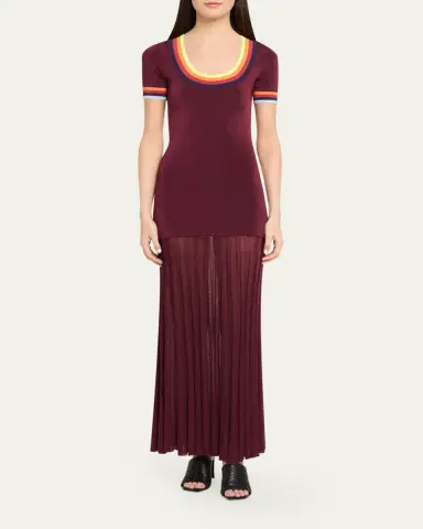 Christopher John Rogers Saucer Neck Short-Sleeve Maxi Dress | Thumbnail 2 Christopher John Rogers Saucer Neck Short-Sleeve Maxi Dress | Thumbnail 2