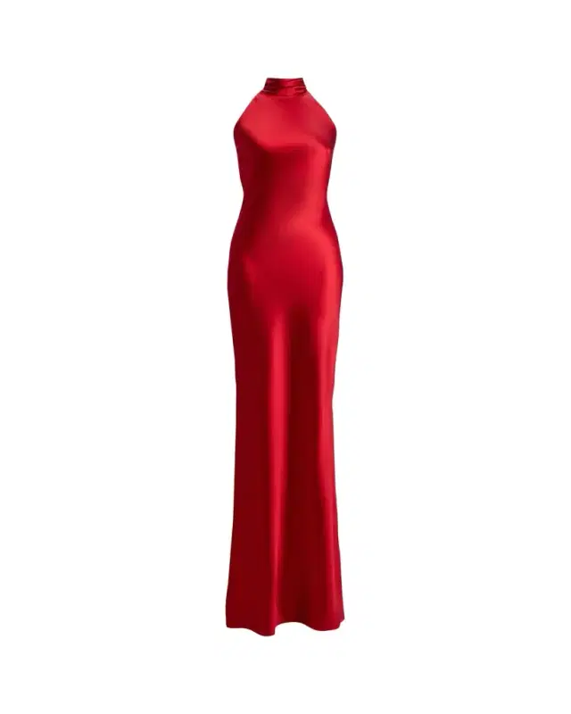 Ralph Lauren Collection Chilton Stretch Satin Evening Dress