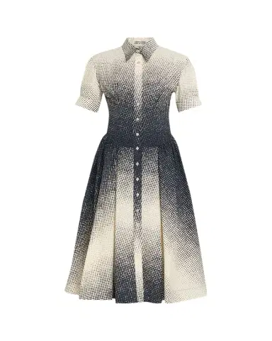 CHRISTOPHER JOHN ROGERS Halftone Wiggle Dot Cotton Shirtdress | Thumbnail 1