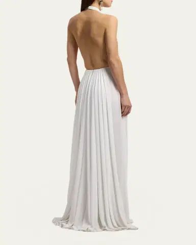 Ralph Lauren Collection Lesley Pleated Jersey Evening Dress | Thumbnail 3 Ralph Lauren Collection Lesley Pleated Jersey Evening Dress | Thumbnail 3