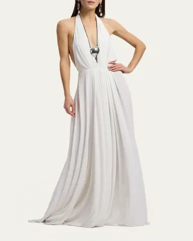 Ralph Lauren Collection Lesley Pleated Jersey Evening Dress | Thumbnail 4 Ralph Lauren Collection Lesley Pleated Jersey Evening Dress | Thumbnail 4