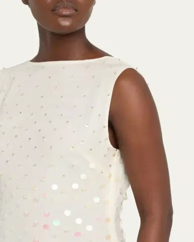 Christopher John Rogers Embellished Silk High-Low Dress | Thumbnail 5 Christopher John Rogers Embellished Silk High-Low Dress | Thumbnail 5