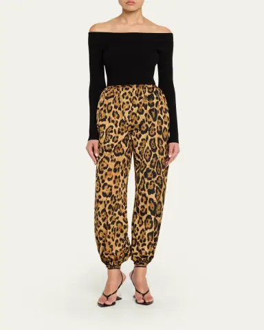 Alaïa Leopard-Print Nylon Balloon Pants | Thumbnail 2