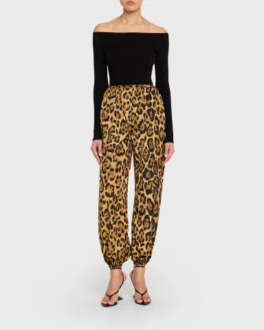 Alaïa Leopard-Print Nylon Balloon Pants | Thumbnail 6