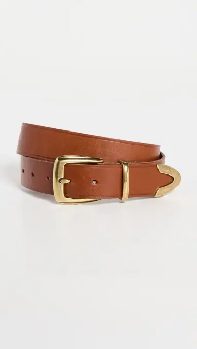 Madewell Leather Western Belt English Saddle | Thumbnail 2