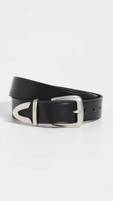 Madewell eather Western Belt True Black | Thumbnail 2