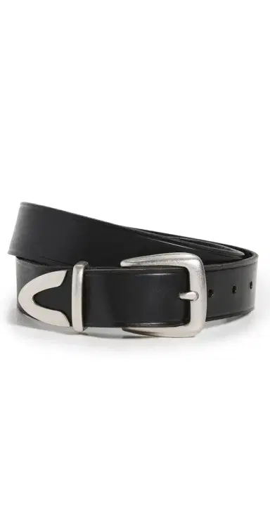 Madewell eather Western Belt True Black | Thumbnail 1