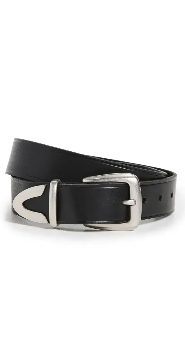 Leather Western Belt True Black