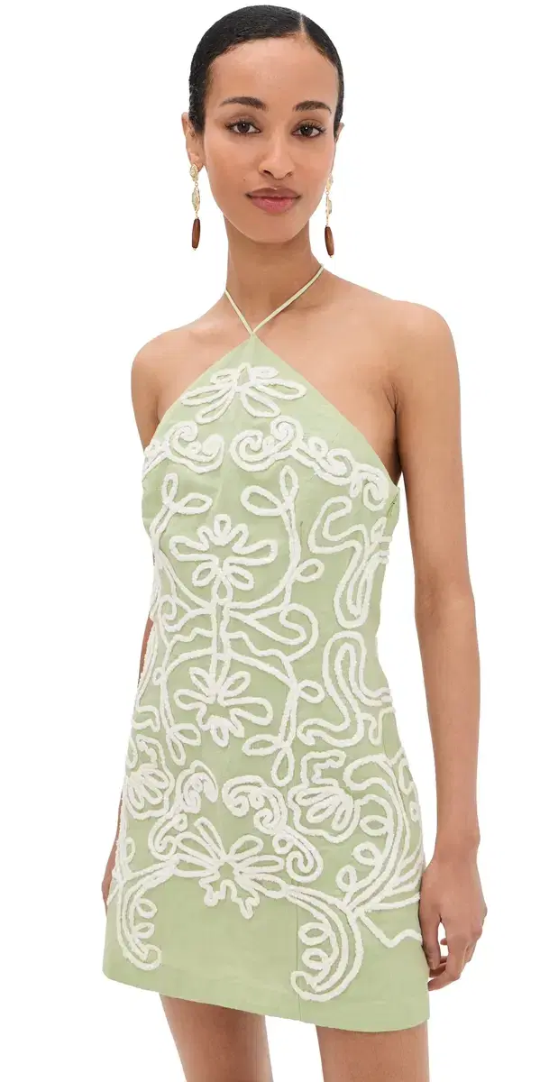 Halter Neck ini Dress Sage