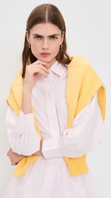 Suzie Kondi Kappa Button-Up Shirt Blush Stripe | Thumbnail 2 Suzie Kondi Kappa Button-Up Shirt Blush Stripe | Thumbnail 2