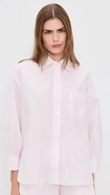 Suzie Kondi Kappa Button-Up Shirt Blush Stripe | Thumbnail 3 Suzie Kondi Kappa Button-Up Shirt Blush Stripe | Thumbnail 3
