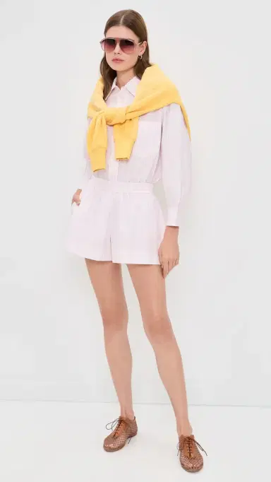 Suzie Kondi Kappa Button-Up Shirt Blush Stripe | Thumbnail 6 Suzie Kondi Kappa Button-Up Shirt Blush Stripe | Thumbnail 6