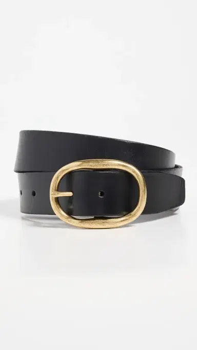 Madewell Oval Buckle Belt True Black S | Thumbnail 2