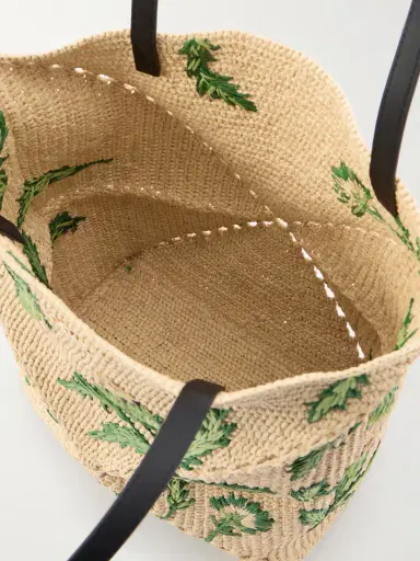 Loewe + Paula's Ibiza Puzzle Fold Leather-trimmed Raffia Tote Bag | Thumbnail 6 Loewe + Paula's Ibiza Puzzle Fold Leather-trimmed Raffia Tote Bag | Thumbnail 6