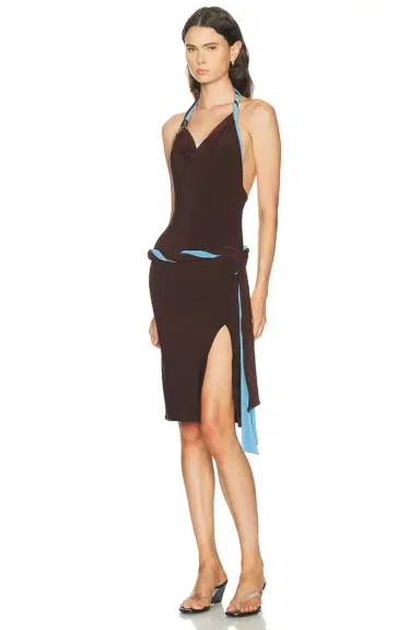 Coperni Bi Color Twisted Dress | Thumbnail 3