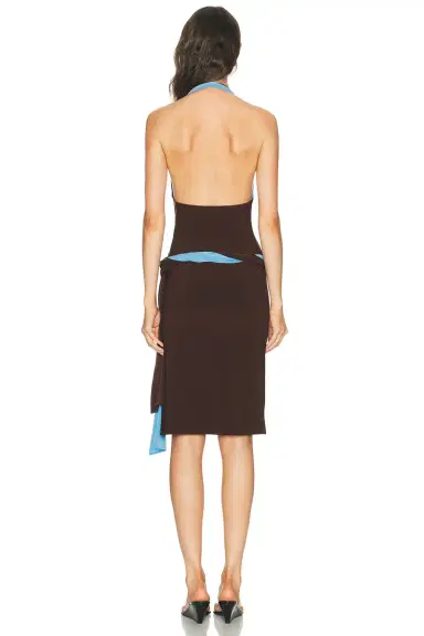 Coperni Bi Color Twisted Dress | Thumbnail 4