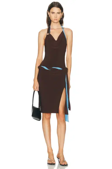Coperni Bi Color Twisted Dress | Thumbnail 1