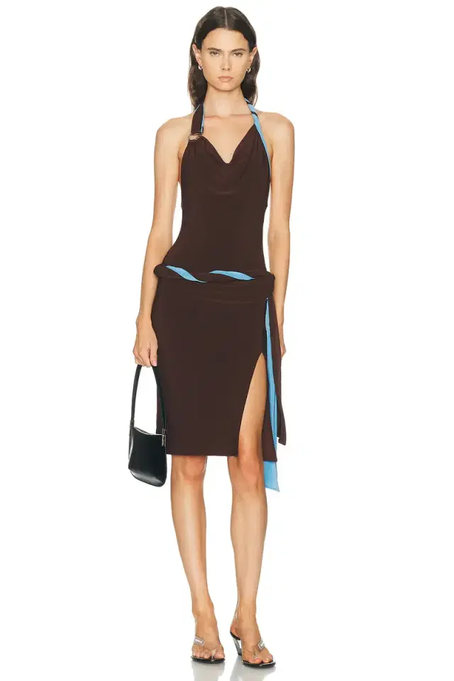 Bi Color Twisted Dress
