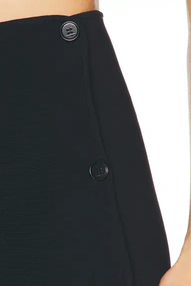 Courrèges Oblique Buttoned Knit Mini Short | Thumbnail 6