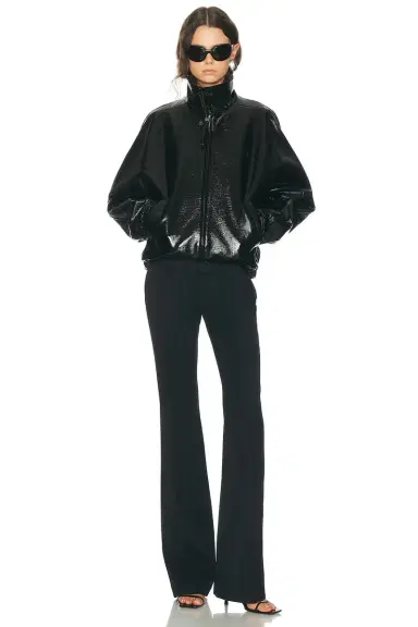 Courrèges Vinyl Zipped Bomber Jacket | Thumbnail 4 Courrèges Vinyl Zipped Bomber Jacket | Thumbnail 4