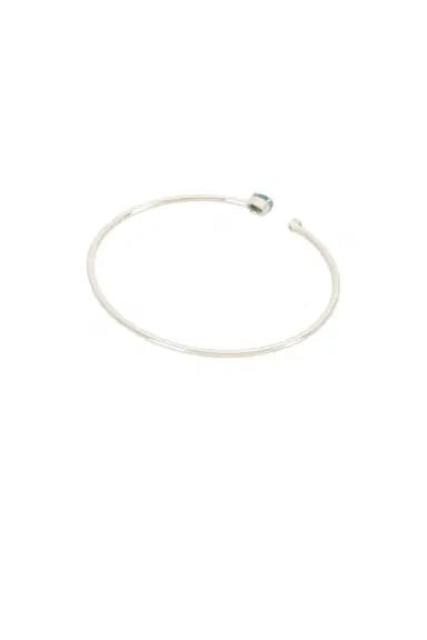STONE AND STRAND Emerald Luxe Open Bangle Bracelet | Thumbnail 4 STONE AND STRAND Emerald Luxe Open Bangle Bracelet | Thumbnail 4