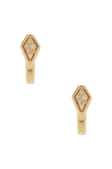 STONE AND STRAND Pave Knife Edge Kite Huggie Earrings | Thumbnail 6 STONE AND STRAND Pave Knife Edge Kite Huggie Earrings | Thumbnail 6