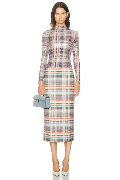 Brandon Maxwell Mercer Bonded Pencil Skirt | Thumbnail 5 Brandon Maxwell Mercer Bonded Pencil Skirt | Thumbnail 5